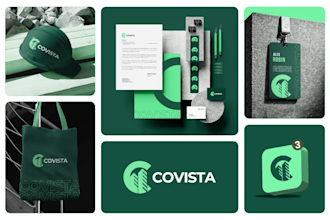 create business logo, brand identity design and full branding kit