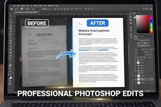 edit any document screenshots and images in photoshop