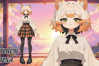 draw and rig live2d vtuber model live 2d vtuber commission vtuber model
