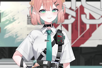 draw quality 2d vtuber model live2d vtuber model commission live2d model rigging
