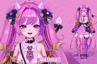 do live2d vtuber model, anime vtuber rigging 3d vtuber model 2d vtuber model