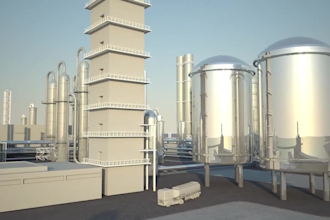 design chemical plant layout animation industrial oil and gas engineering visual