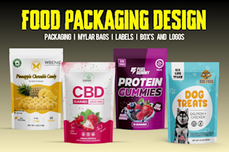 do food packaging design, pouch design and snack packaging