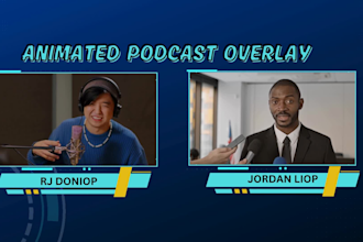 create animated podcast overlays for any platform