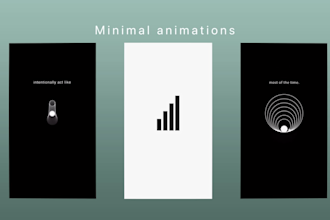 create minimalistic animation like dankoe style