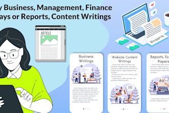 write any business, management, finance essays or reports
