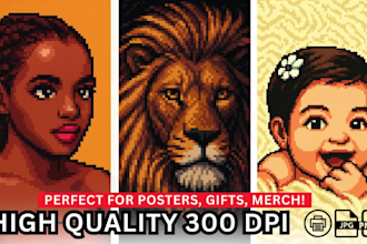 create viral custom pixel art portraits
