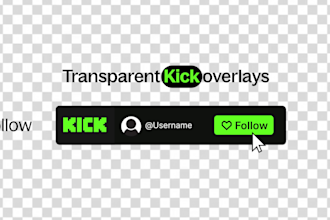 create a kick streaming follow and subscribe overlay