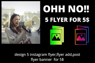 design 5 instagram flyer,flyer add,post flyer banner add