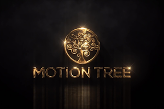 create 3d glossy metal logo reveal intro 4k