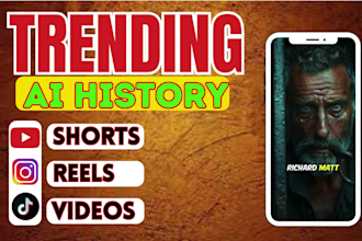create top 10 ai history youtube shorts, instagram reels and tiktok videos