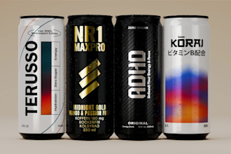 design energy drink can packaging and label