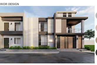 design modern house exterior with 3d   architectural rendering