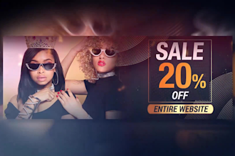 design creative web banner, shopify banner
