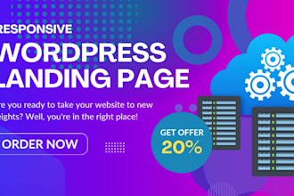 design responsive wordpress landing page or elementor pro landing page