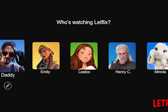 create TV app graphics video as netflix style