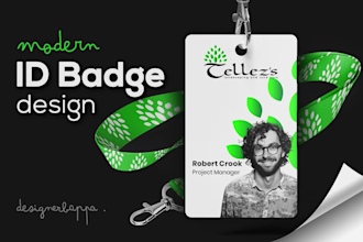 design modern id badge, name card, lanyard, id card