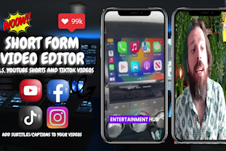 edit tiktok, reels, shorts, and other shorts form videos