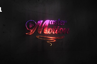 create luxury gold video intro logo animation