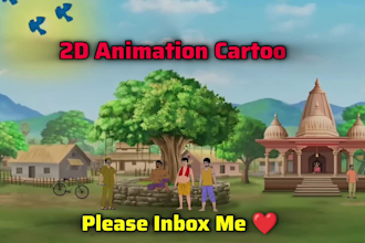 make a 2d animation video for moral story, animation story