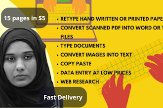 transcribe images pdf to document, ms word typing, fast typing, cheap data entry