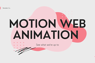 design creative web animation for you