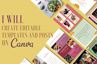 design editable templates and posts on canva