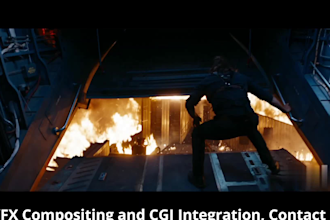 do pro visual effects compositing, green screen remove and vfx cleanup for film