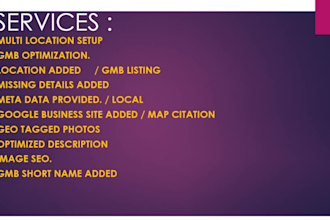 do gmb listing optimization on google for local SEO