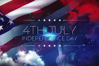 create a 4th of july independence day greeting video