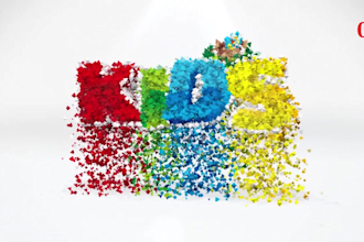 create amazing kids 3d particles logo animation intro