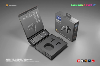 design modern and luxury packaging box and product label
