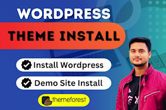 install wordpress theme, themeforest theme and customize website