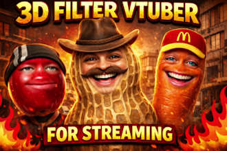 create a custom vtuber ar filter for snap camera lens studio ready to stream
