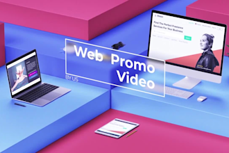 create trendy website promo video