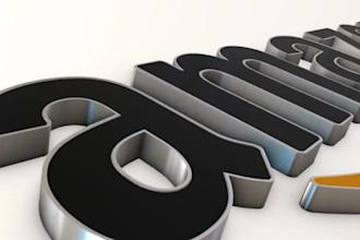 create a 3d gold logo reveal animation