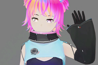 create a 3d model vtuber twitch or vrchat for streaming
