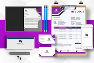design full stationery items, letterhead and business card