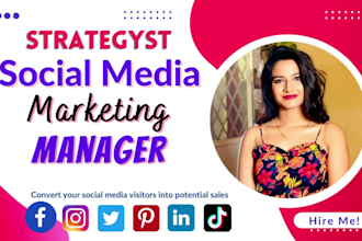 social media marketing manager and content creator for social media