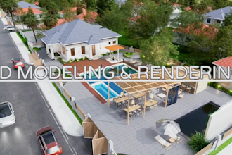 do sketchup 3d model 3d rendering architecture or revit bim