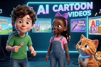 create ai 3d cartoon videos for kids youtube channel and nursery rhymes