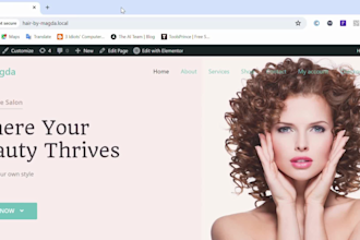create beauty salon skin care cosmetic spa website