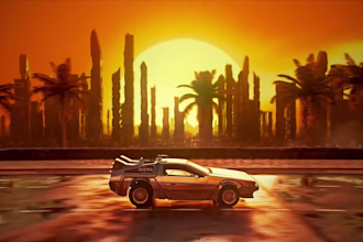 do synthwave loop animation your car