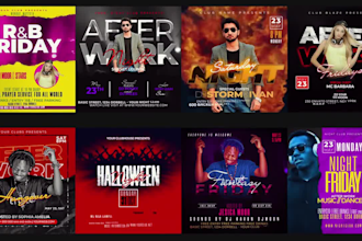 create animated motion flyer for event ,dj party ,club promo