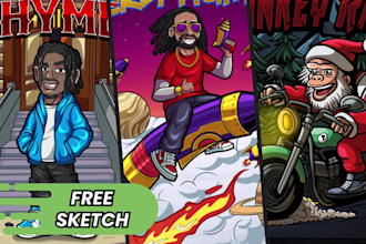 draw graphic t shirt design and clothing cartoon illustration