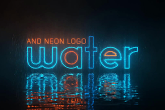 make neon sign light logo animation intro
