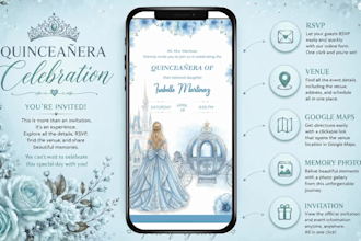 design elegant quinceañera invitation card or website