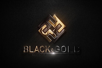 do 3d gold, silver, and black eyecatching logo animation in 24 hrs