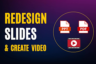 redesign powerpoint slide deck, ppt with animation morph and video