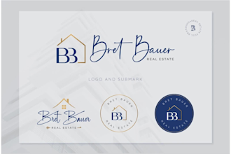 do luxury real estate or realtor signature logo and branding kit